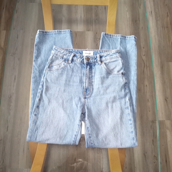ROLLA'S Light Blue Straight Leg Jeans - Picture 1 of 6